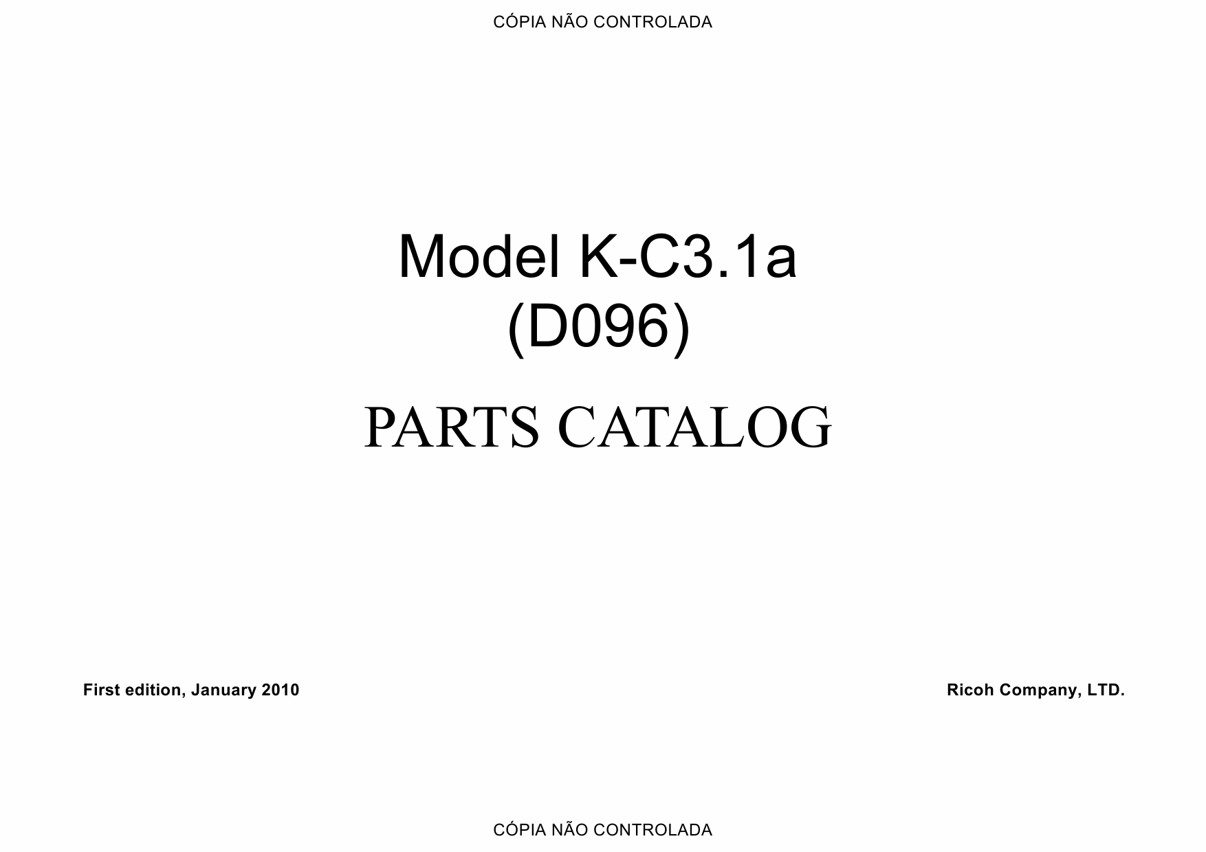RICOH Aficio MP-1900 D096 Parts Catalog-1